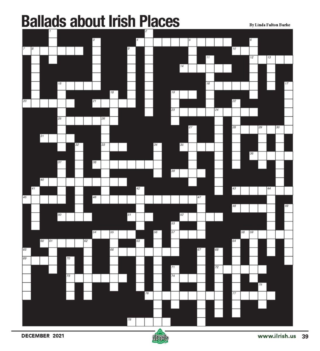 Irish Crossword Puzzle iIrish