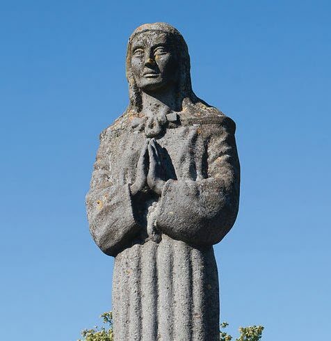 The statue of Saint Brigid