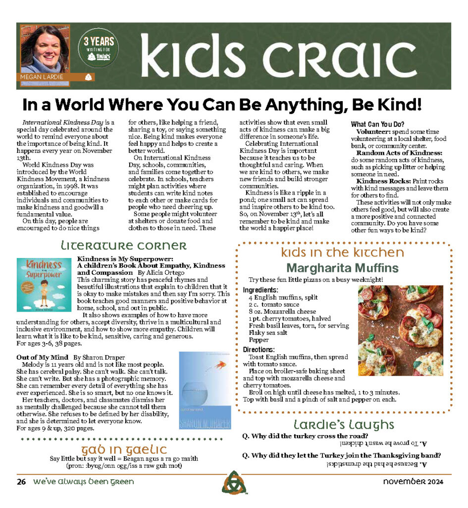 Kids Craic tear sheet