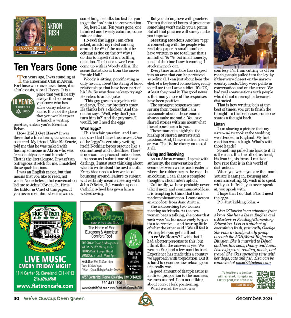 Akron Irish Tear Sheet