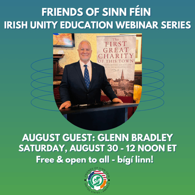 Irish Unity Education Webinar Series Starts Tomorrow, All Are Welcome
